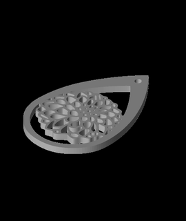 fleur boucle d'oreille alanooalan01 3d print model - Mito3D