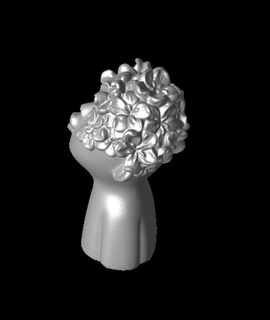 flower head boy generated revopoint po 3d model thangs 3d print model - Mito3D