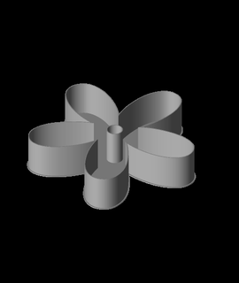 Blume Licht 5 Center durchbohrt schält 3d print model - Mito3D