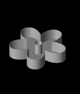 flor medio 5 centrar perforado anidable 3d print model - Mito3D