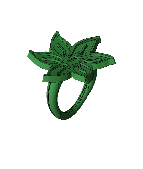 flor anillo 3d modelo 3dforfun gracias 3D print model - Mito3D