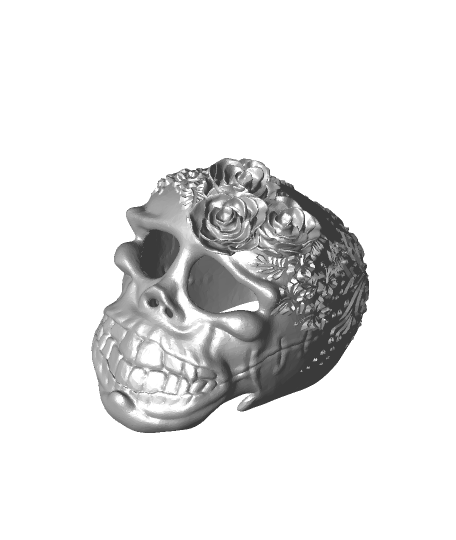 flor cráneo Arte medelis letras entretenimiento 3D print model - Mito3D