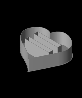 fluffy hearts equals sign nestable box 3d print model - Mito3D