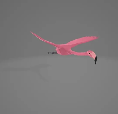 volare fenicottero animato glb 3d by era liyada on grazie 3d print model - Mito3D