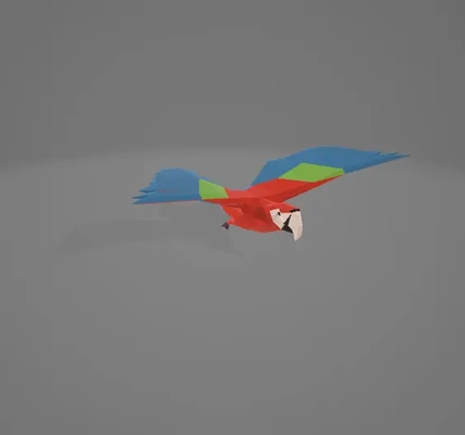volare pappagallo animato glb 3d by era liyada on grazie 3d print model - Mito3D