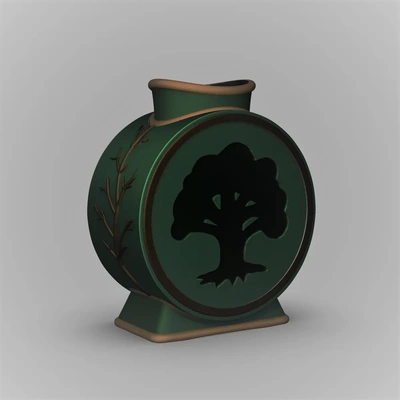 forest mana vase - magic gathering inspired 3d by chelscct chelseycreatesthings on thangs 3d print model - Mito3D