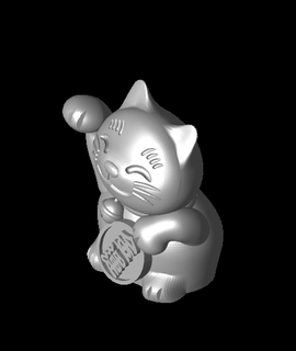 fortune cat 3d model juankmed thangs 3d print model - Mito3D
