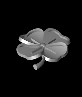 four-leaf clover ilaria 3d print model - Mito3D