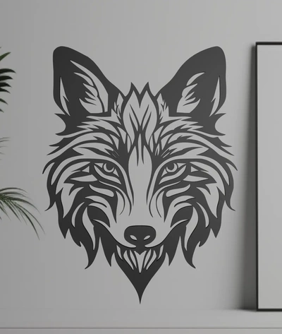 fox wall art - 3d by ri0m0 on thangs 3d print model - Mito3D