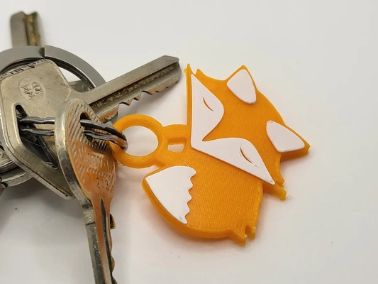 foxy keyring two colour or single print - 3d by oddity on thangs 3d print model - Mito3D