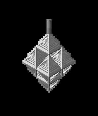 fraktal pyramide schlüsselbund 3d by fr00st on danke 3d print model - Mito3D