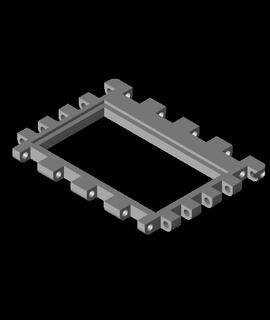 çerçeve Kutu mafsallı kapak özelleştirmek 3d print model - Mito3D