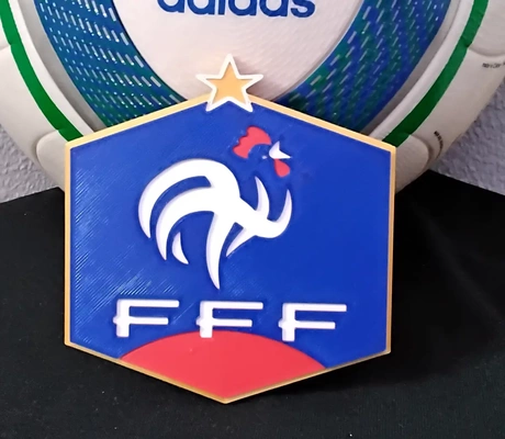 france nationale football équipe coaster or plaque 3d by papawazzy créateur 3d print model - Mito3D