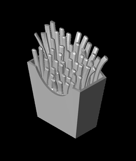 french fries 3d model fadigggt thangs 3d print model - Mito3D