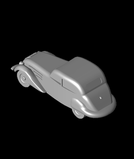 french type car ww2 period 1 100 scale 3d print model - Mito3D