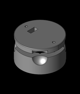 friction fit shell mount cyclotron lumière 3d modèle 3d print model - Mito3D