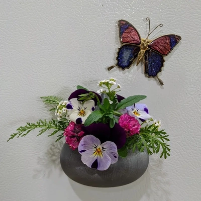 fridge magnet vase or succulent pot - 3d by ifoulds on thangs 3d print model - Mito3D