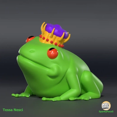 frog kingstl - 3d by sparkyface5 on thangs 3d print model - Mito3D