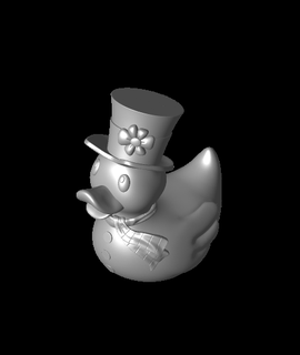 frosty rubber ducky 3d model thangs 3d print model - Mito3D