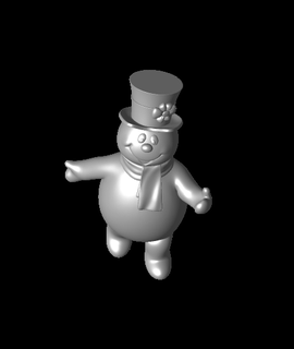 frosty snowman Arts & Entertainment 3d print model - Mito3D