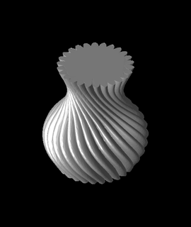 Funcirclevase 3d modelo mtlhed1099 3d print model - Mito3D