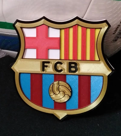 futbol club barcelona coaster or plaque - 3d by daddywazzy thecreator on thangs 3d print model - Mito3D
