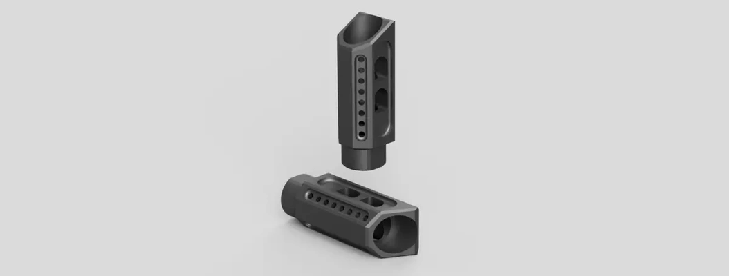 futuristic flash hider airsoft - 3d by airsoftprototech on thangs 3d print model - Mito3D