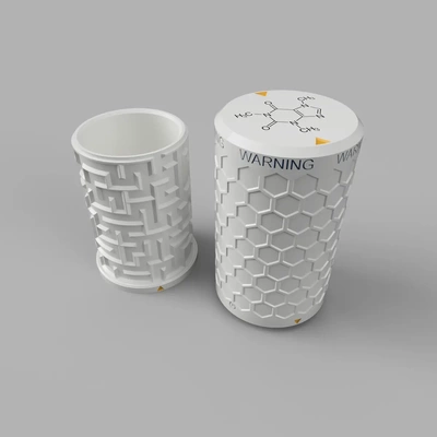 futuristic mazed can capsule remix of blank cup returns - 3d by emsr on thangs 3d print model - Mito3D
