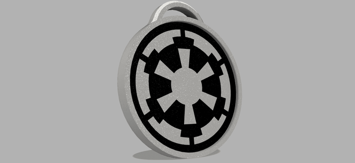 galactic empire keychain ornament - thelightspd 3d print model - Mito3D