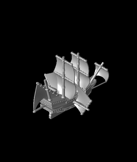 galleon flying fantasy ship compati 3d print model - Mito3D