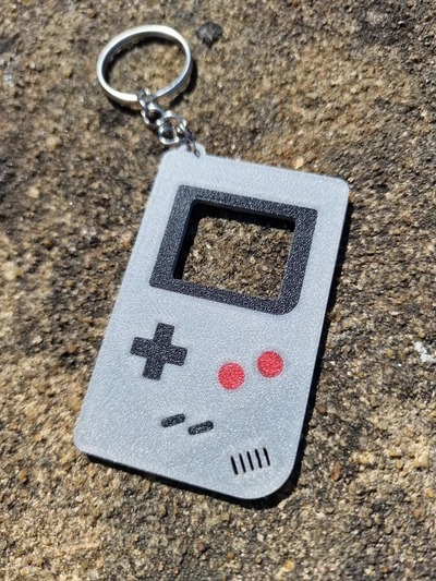 gameboy keyring 3 colour - 3d by omsculpts on thangs games computer & video computers electronics consumer game systems consoles nintendo keychain bagtag 3d print model - Mito3D