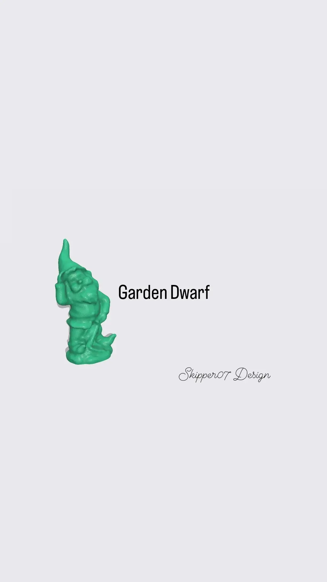 garden dwarfstl - 3d by skipper07 on thangs home & gardening landscaping 3D print model - Mito3D