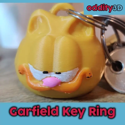 garfield key ring easy print - 3d by oddity on thangs 3d print model - Mito3D