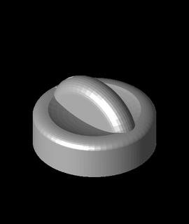 gas appliance replacement knob - shallow 3d model thangs 3d print model - Mito3D