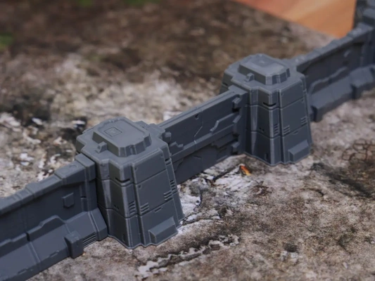 gate closed sci-fi - wall set 3d by thelayersmith on thangs 3d print model - Mito3D
