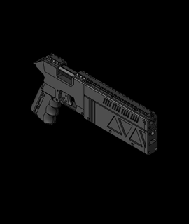 Gauss pistola 3d modelo fogo negro 3d print model - Mito3D