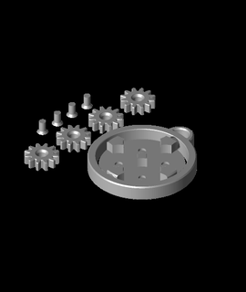 dişli kıpır spinner anahtarlık inşa etmek versiyon 3d print model - Mito3D