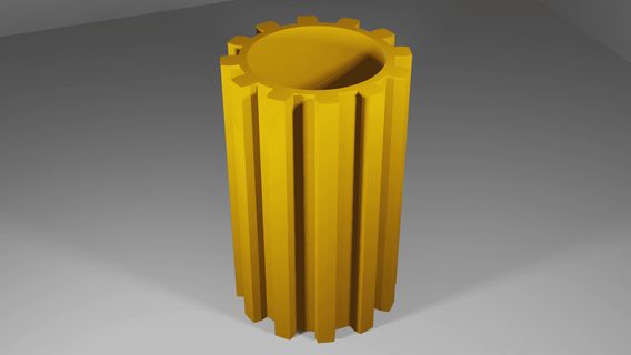 gear vase - cl printing 3d print model - Mito3D