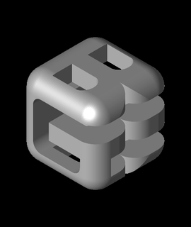 geb cube bio 3d print model - Mito3D