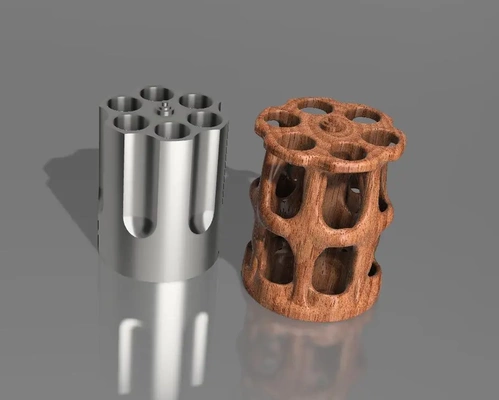 generative model revolver pen holder v3step - 3d by billywho on thangs 3d print model - Mito3D