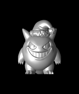 gengar Noël Pokémon ventilateur art arts divertissement 3d print model - Mito3D