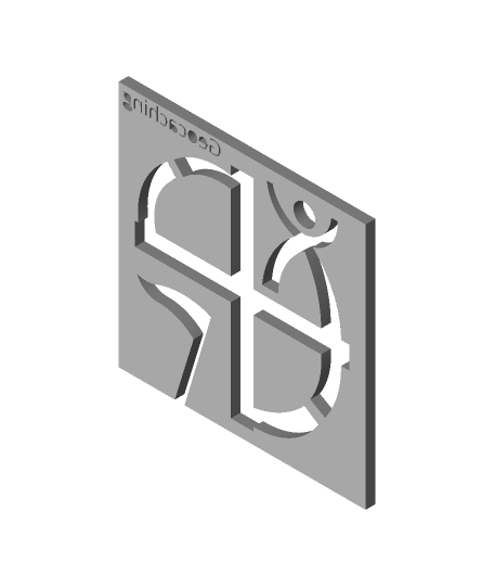 geocaching logo 3d model evanlamerdin thangs 3D print model - Mito3D