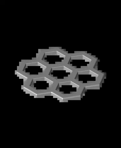 géométrique hexagone fleur trépied grille coaster 3d by karenchaudesigns 3d print model - Mito3D