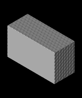 geometrisch sechseckig Gewebe Box Dispensation 3d print model - Mito3D