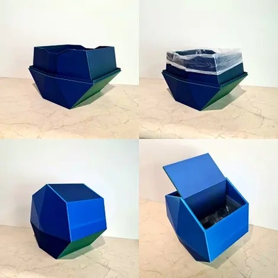 geometrik çöp kutusu 3d by baskılar hediyeler teşekkürler 3d print model - Mito3D