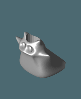 ghost cat pen holder - itjustprints 3d print model - Mito3D