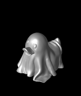 ghost rubber duck 3d model thangs 3d print model - Mito3D