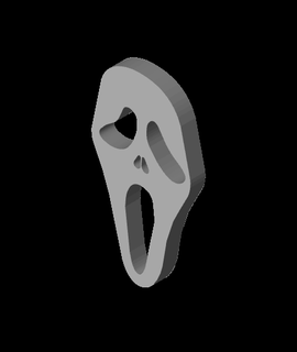 faccia fantasma portachiavi matb 3d print model - Mito3D