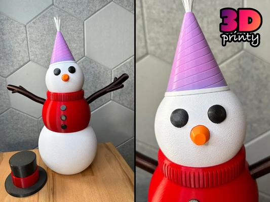 giant snowman - party hat 3d by 3dprinty on thangs 3d print model - Mito3D