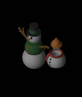 giant snowman fidget printy 3d print model - Mito3D